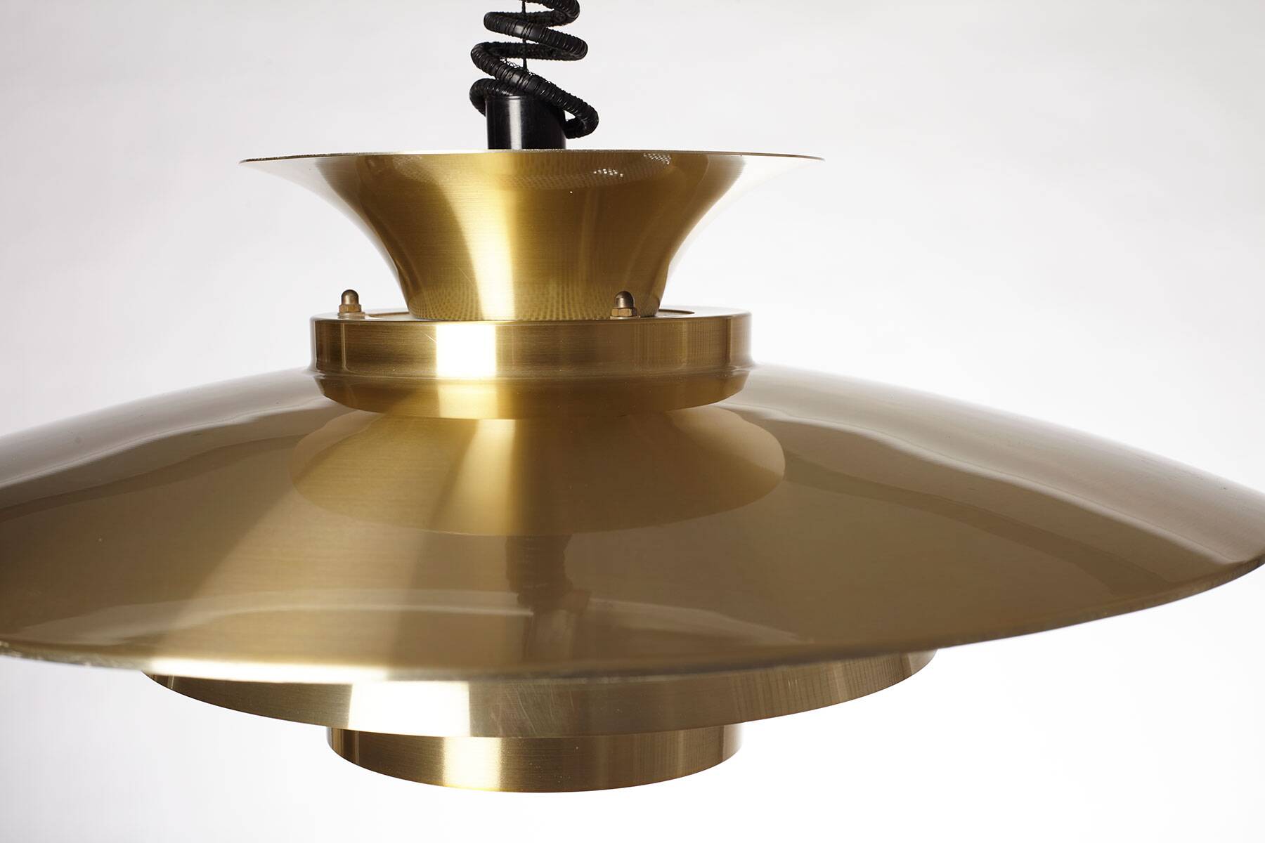 Brass Pendant Light, Denmark 1980s