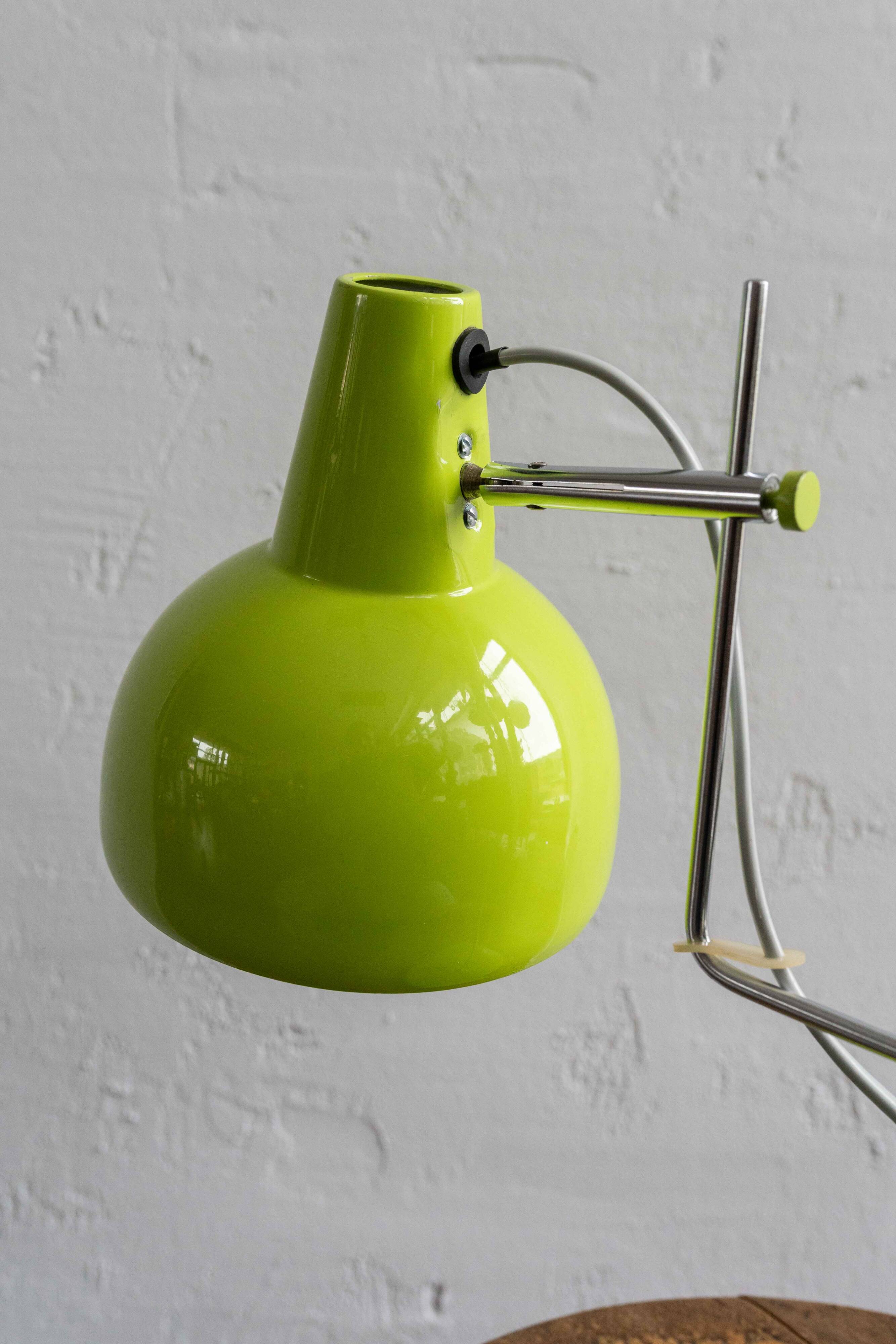 Vintage Green Czechoslovak Table Lamp By Lidokov, 1970s
