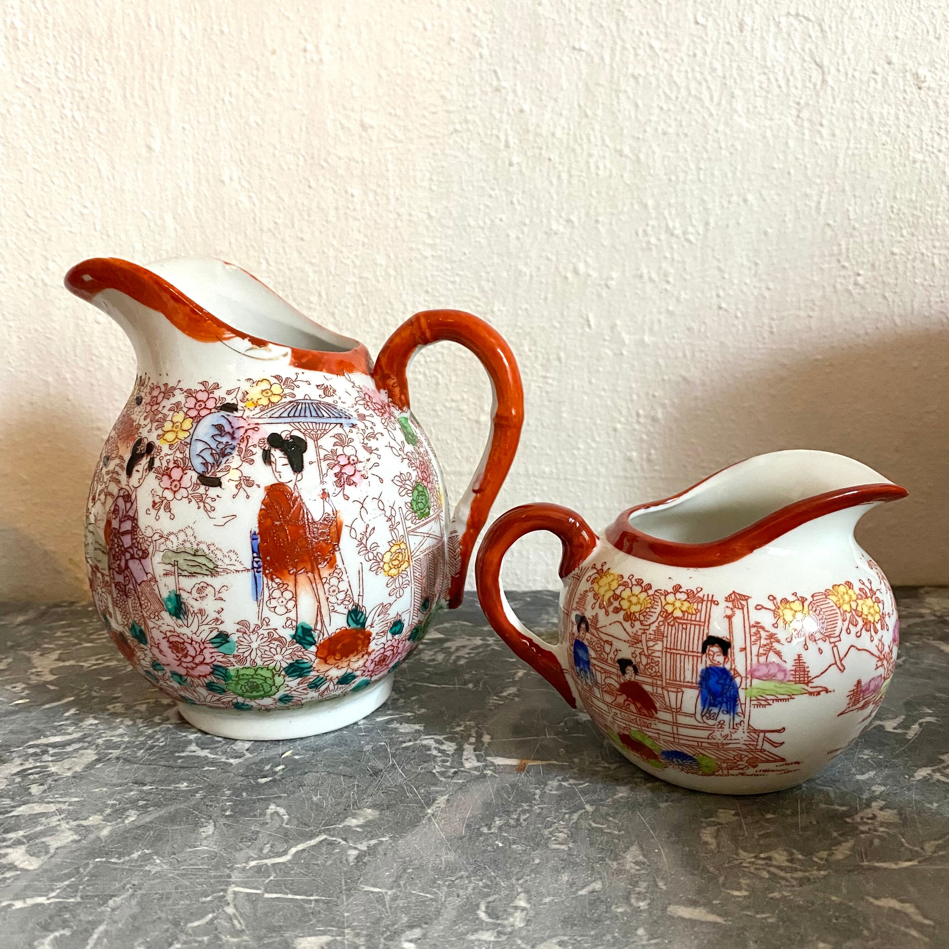 Old Japanese tea set 29 pieces