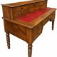 Large library desk with display cabinet and secretary with drawers, 19th century French.