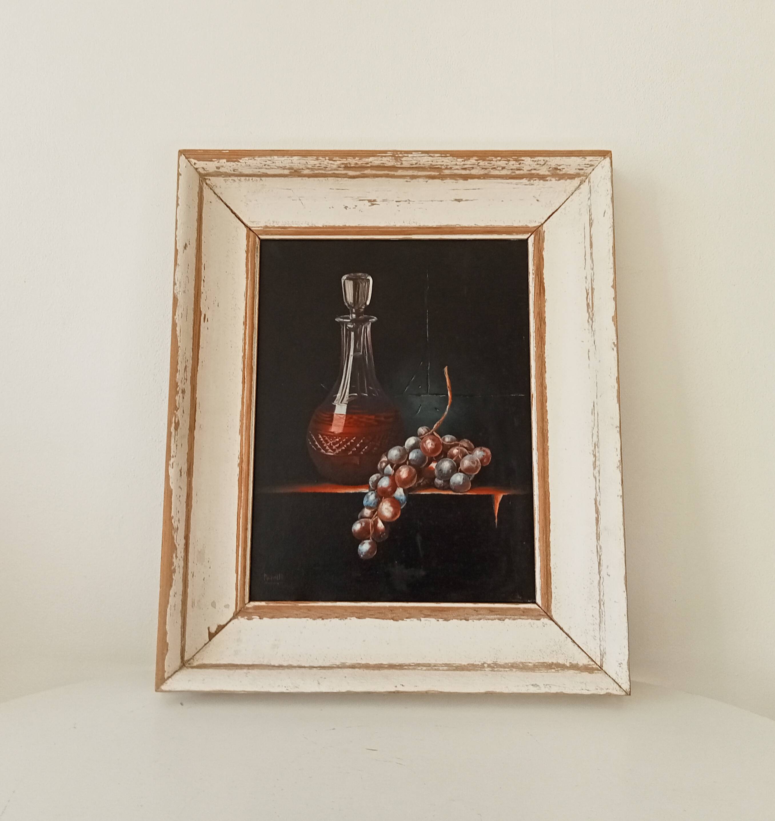 Still life table, oil on canvas, signed Pacetti