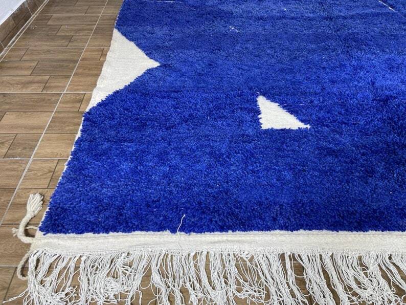 Moroccan rug, blue, 150/250cm