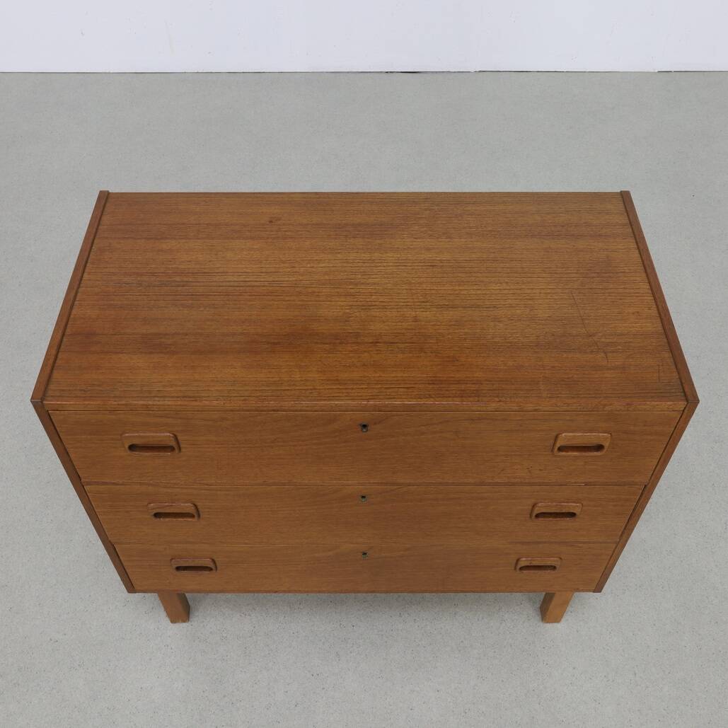 Commode à tiroirs vintage en teck, années 1960