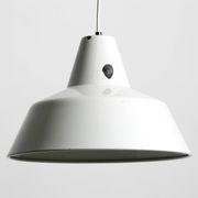 Two 50s metal enamel ceiling lamps by Axel Wedel Madsen for Louis Poulsen
