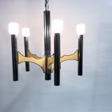 Maison Sciolari chrome chandelier, 1970