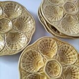 5 Sarreguemines caramel shell plates, 1950s