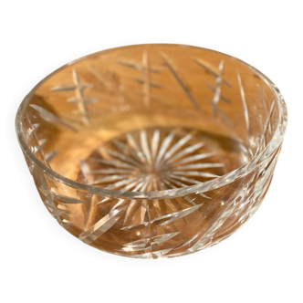 Chiseled crystal salad bowl