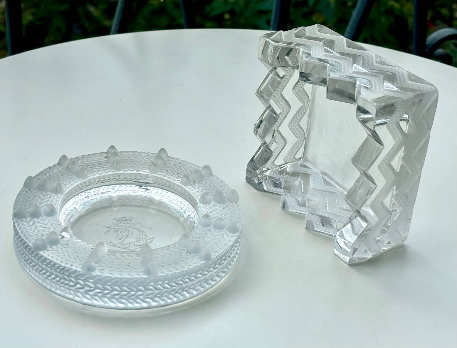 Lalique two ashtrays