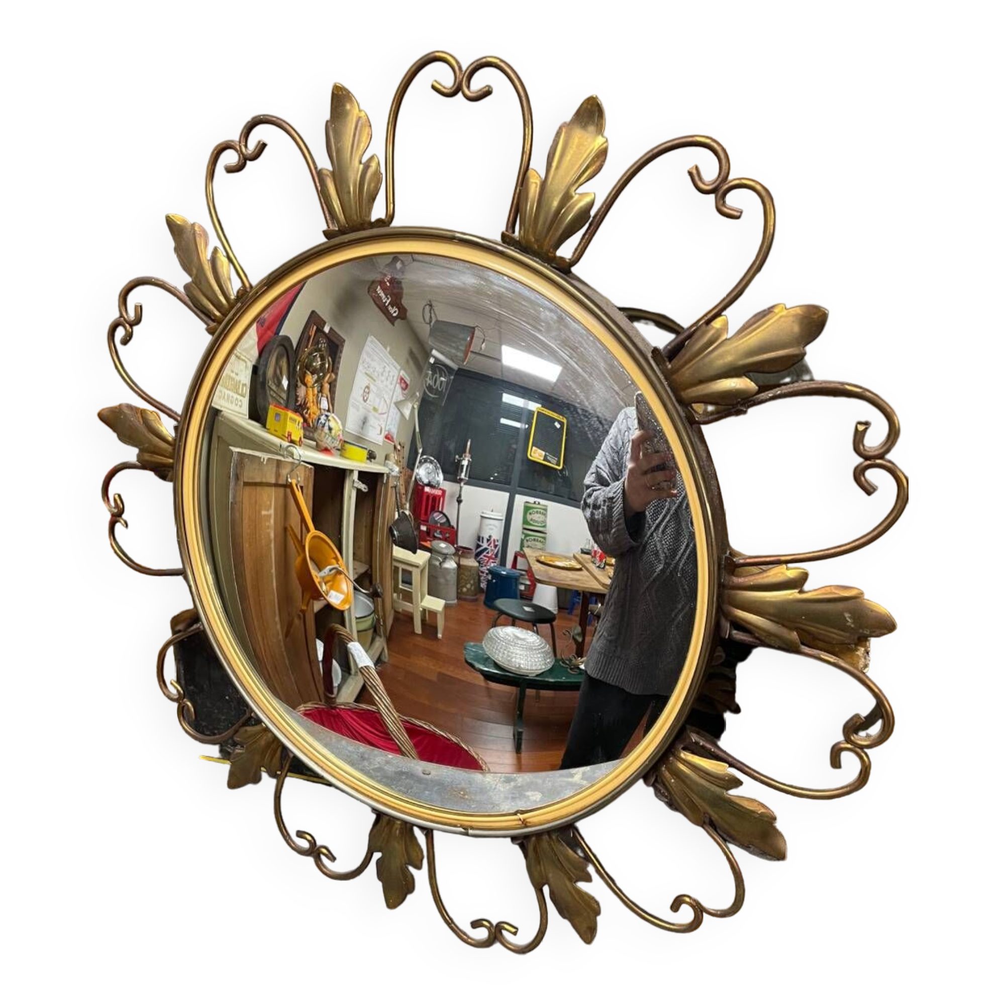 Convex mirror witch golden sun