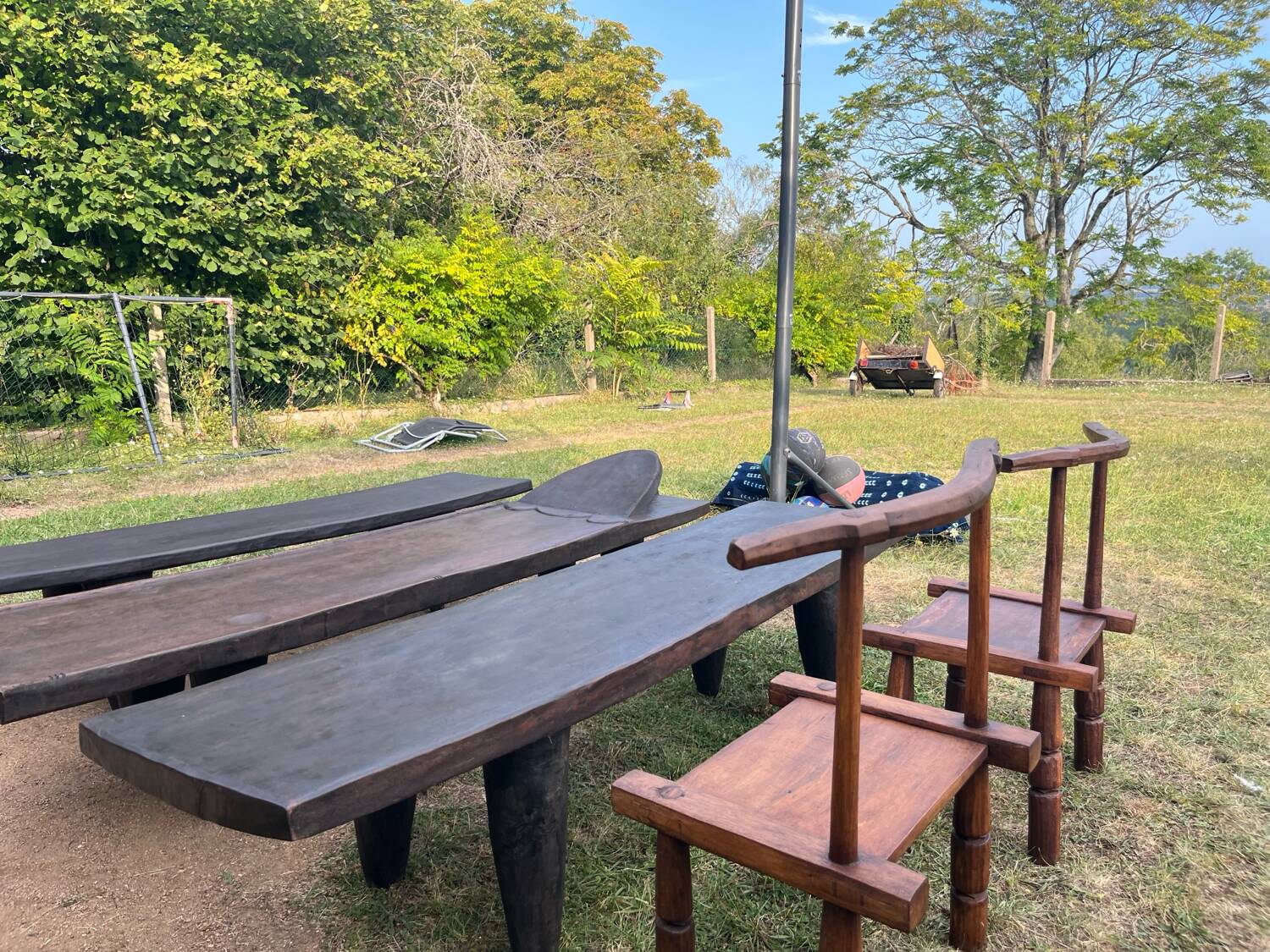 Authentic Senufo Bed, XXL Side Table