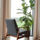 Scandinavian modern armchair graphite corduroy H.Lis