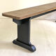 Antique refectory bench in solid wood