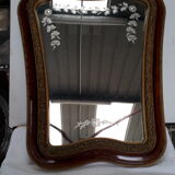 Miroir gravé vintage 1920 - 52x67cm