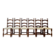 6 chaises italiennes rustiques, restaurées, années 1950
