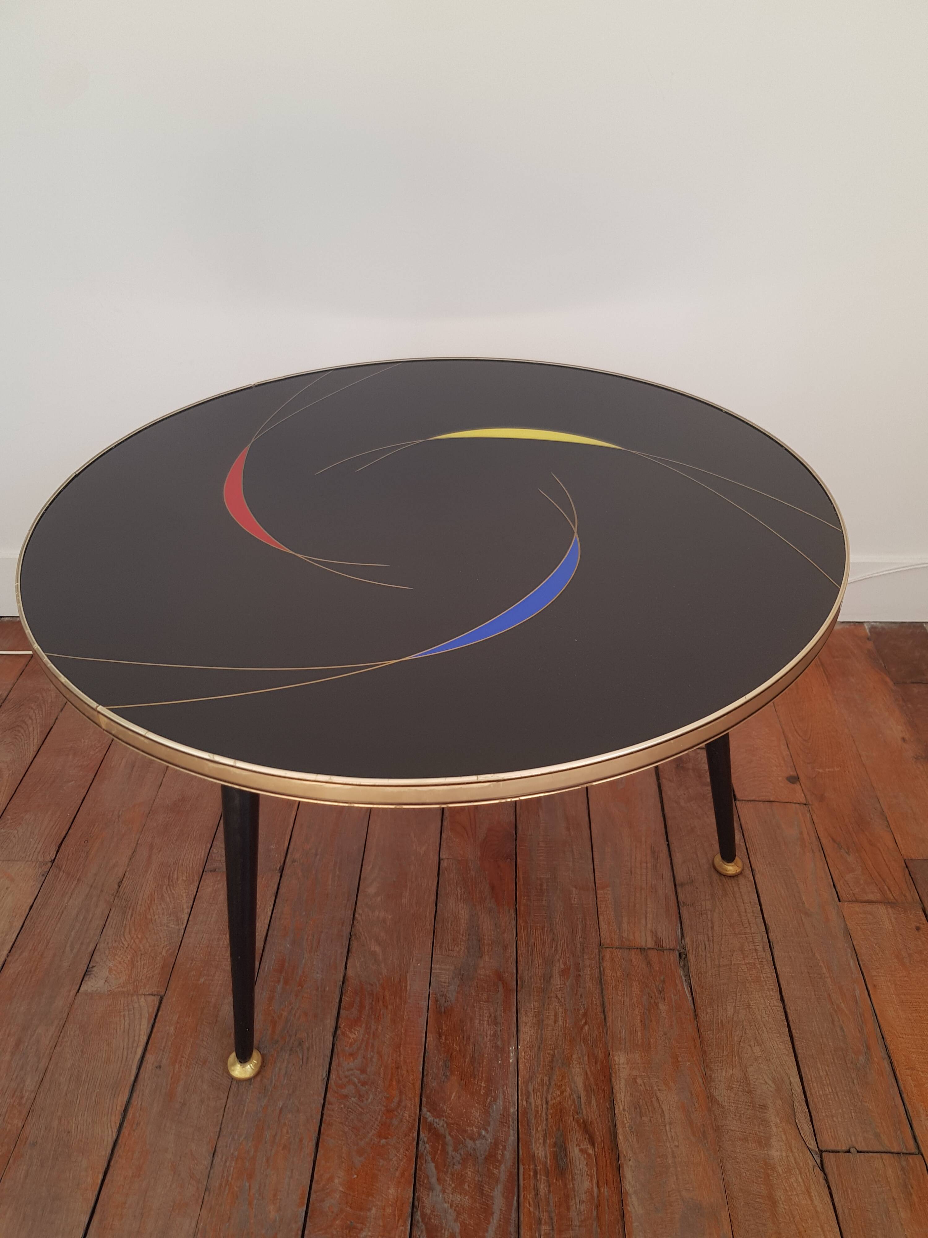Table basse tripode annees 50