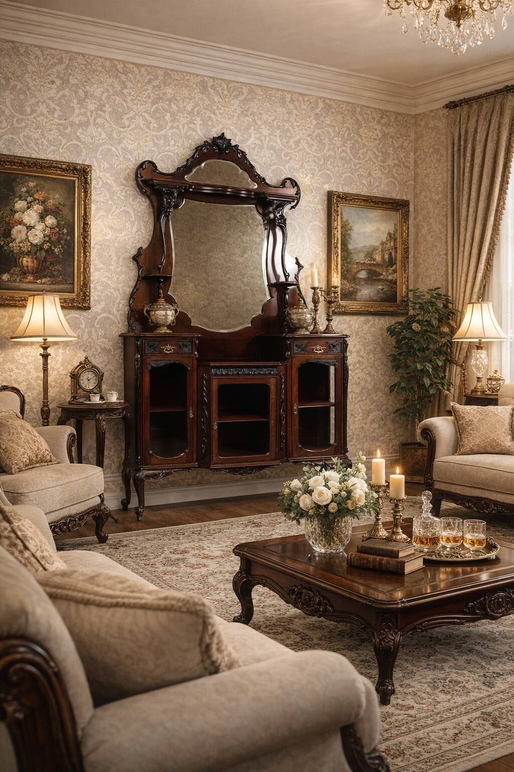 English Mahogany Cabinet, 1930s