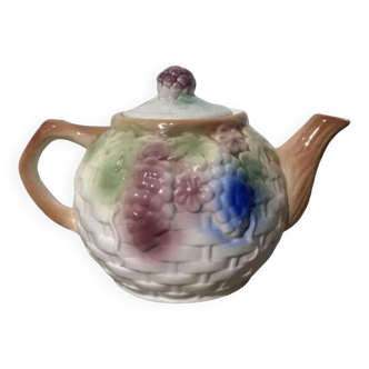 Vintage fruit ceramic teapot