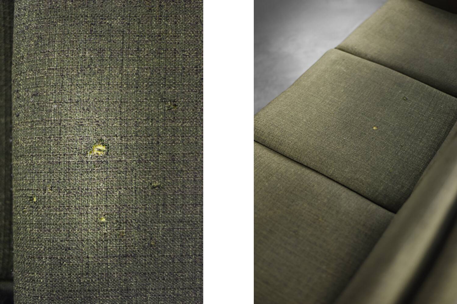 Vintage Danish Mid-Century Modern Green 3-Seater Sofa by Folke Ohlsson