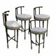 Set of 4 patinated bronze stools in the spirit of Giacometti.