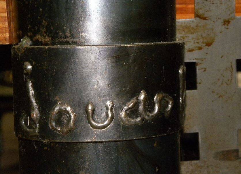 Large steel and wood counter bar