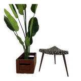 Vintage triangular footstool – Scandinavian mid-century design, elegance and comfort