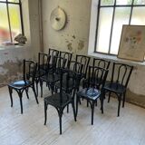 Lot 11 black Baumann bistro chairs