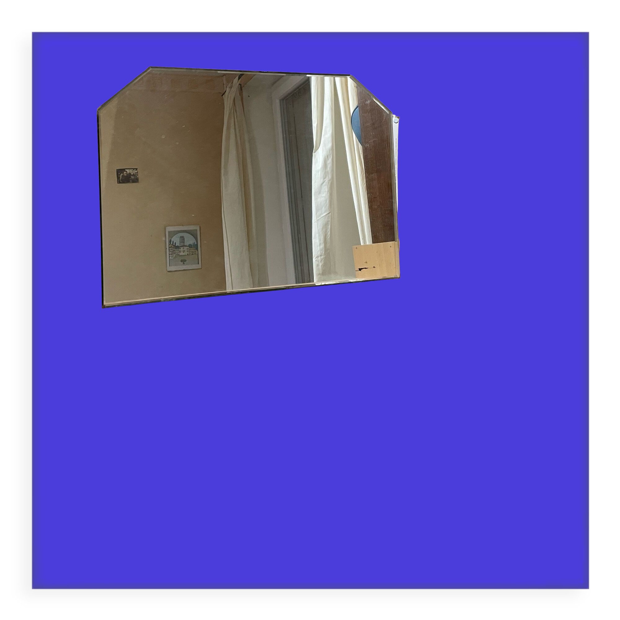 Old vintage beveled mirror 60x41cm