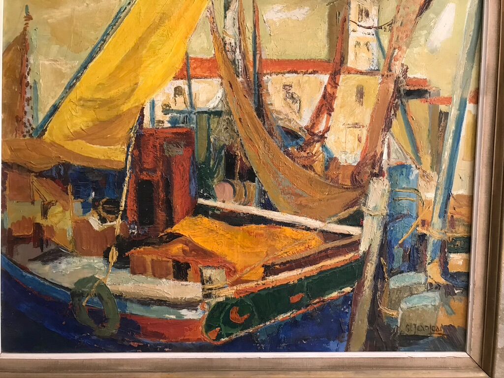 Painting Marine Guy Jeanjean 1966