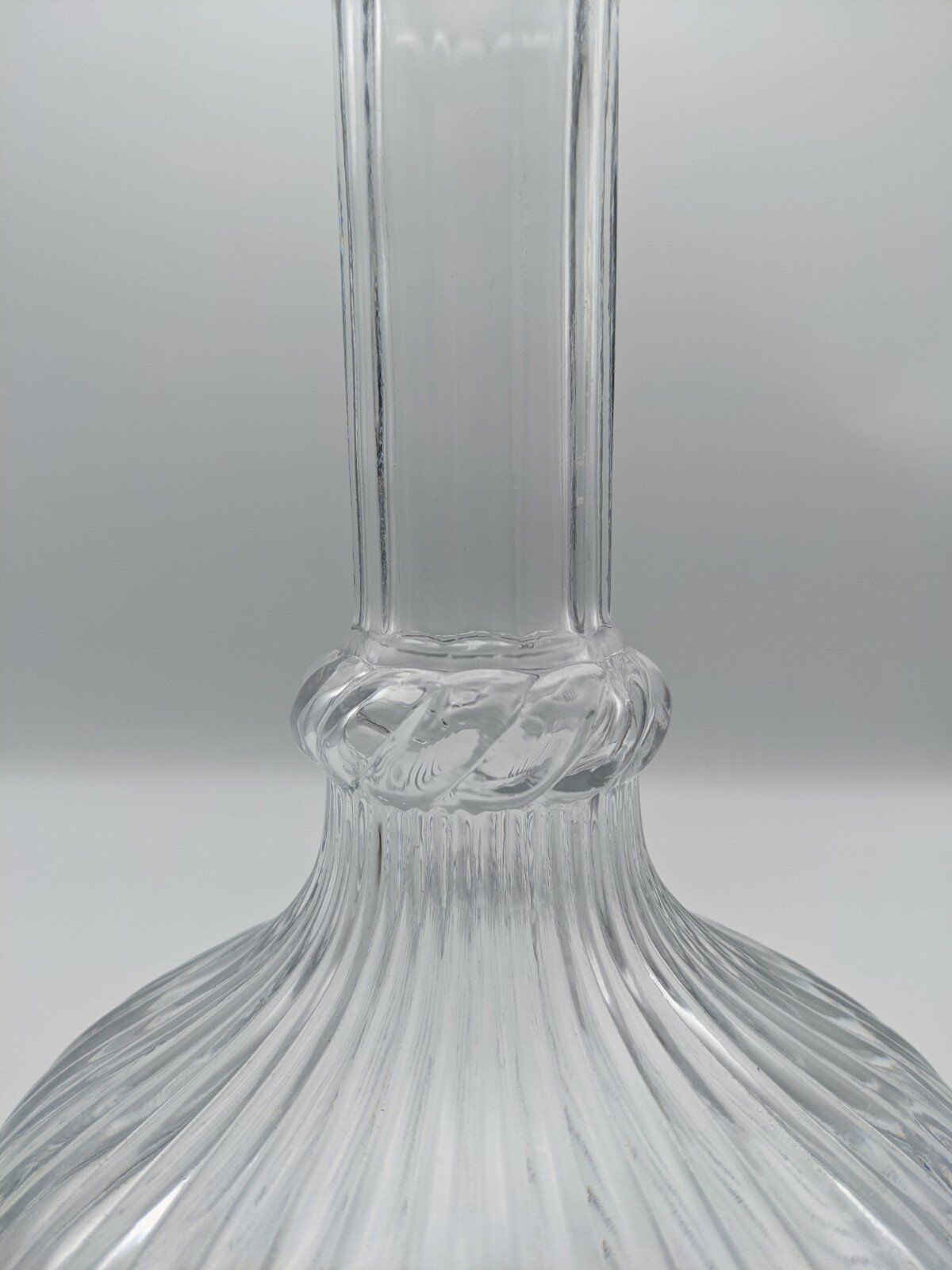 Round italian glass carafe