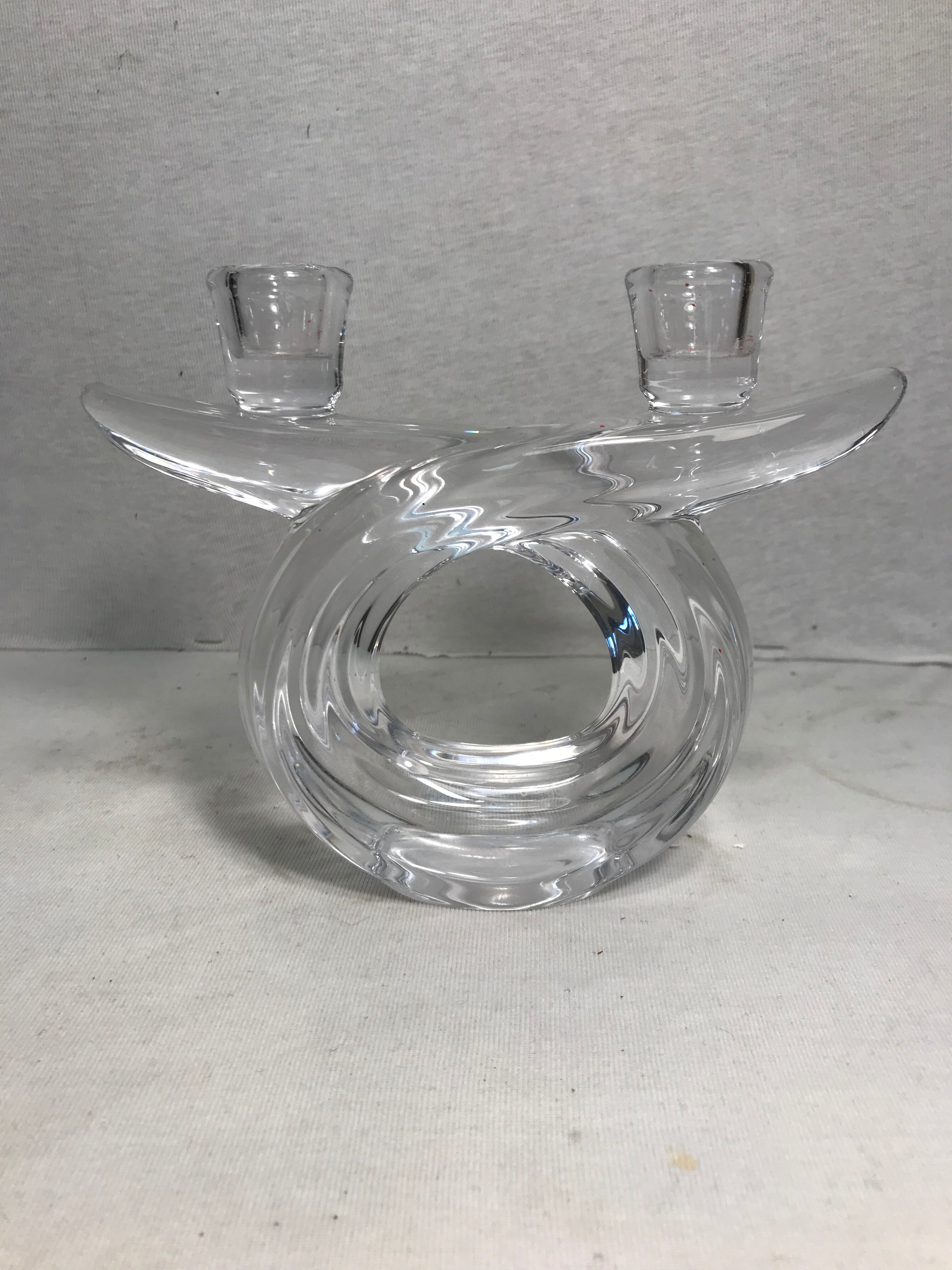 Old candlesticks in crystal crystal art Vannes France vintage