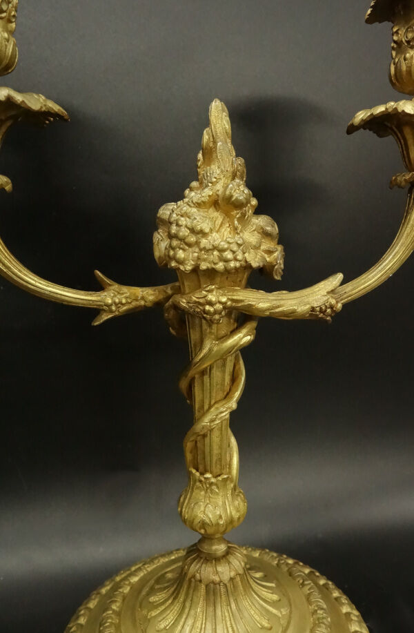 Paire de bougeoirs style Louis XVI du XIXe