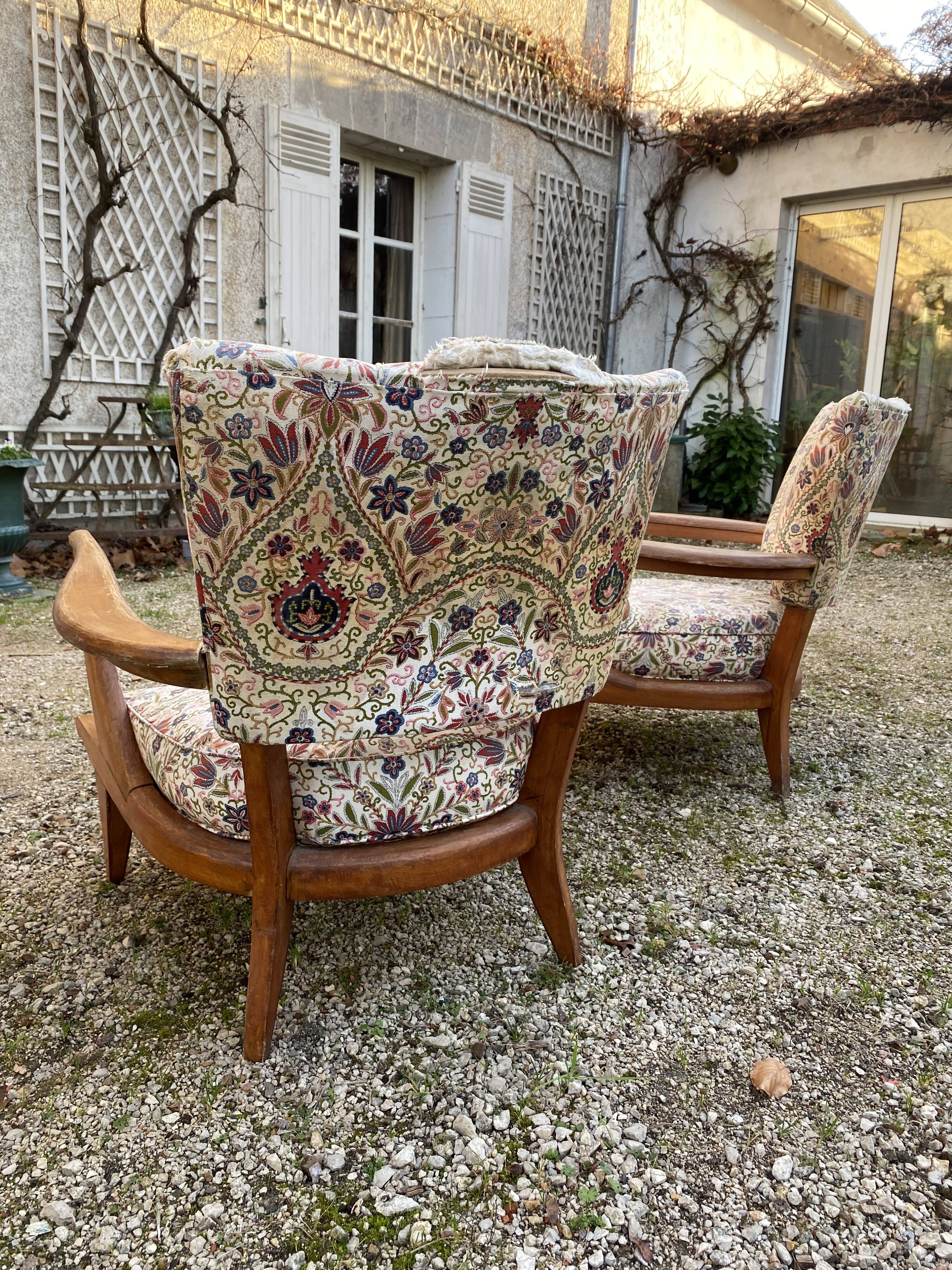 Paire de fauteuils designer Etienne Henri Martin SK250