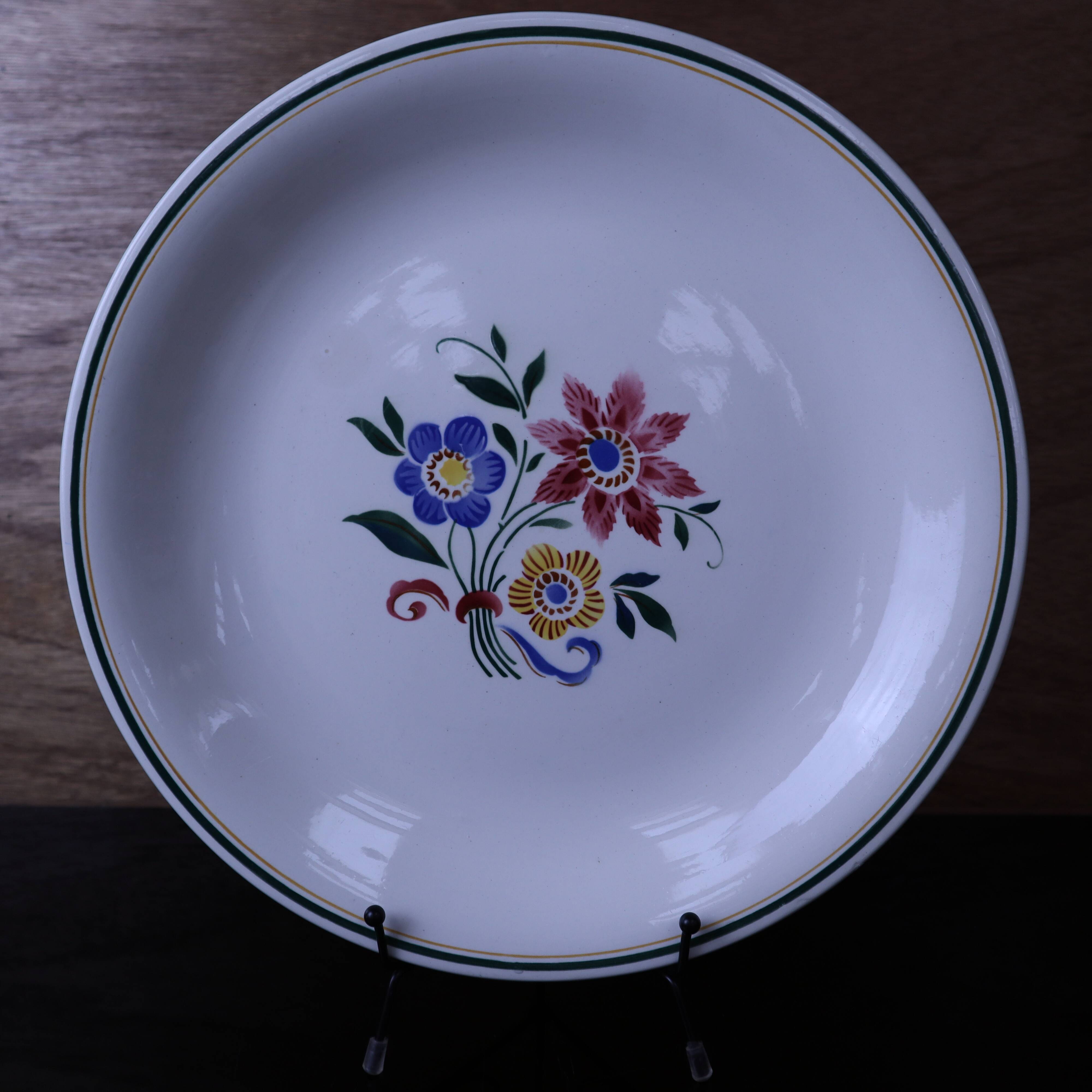 Large round serving plate Sarreguemines "Dole" 31.5cm