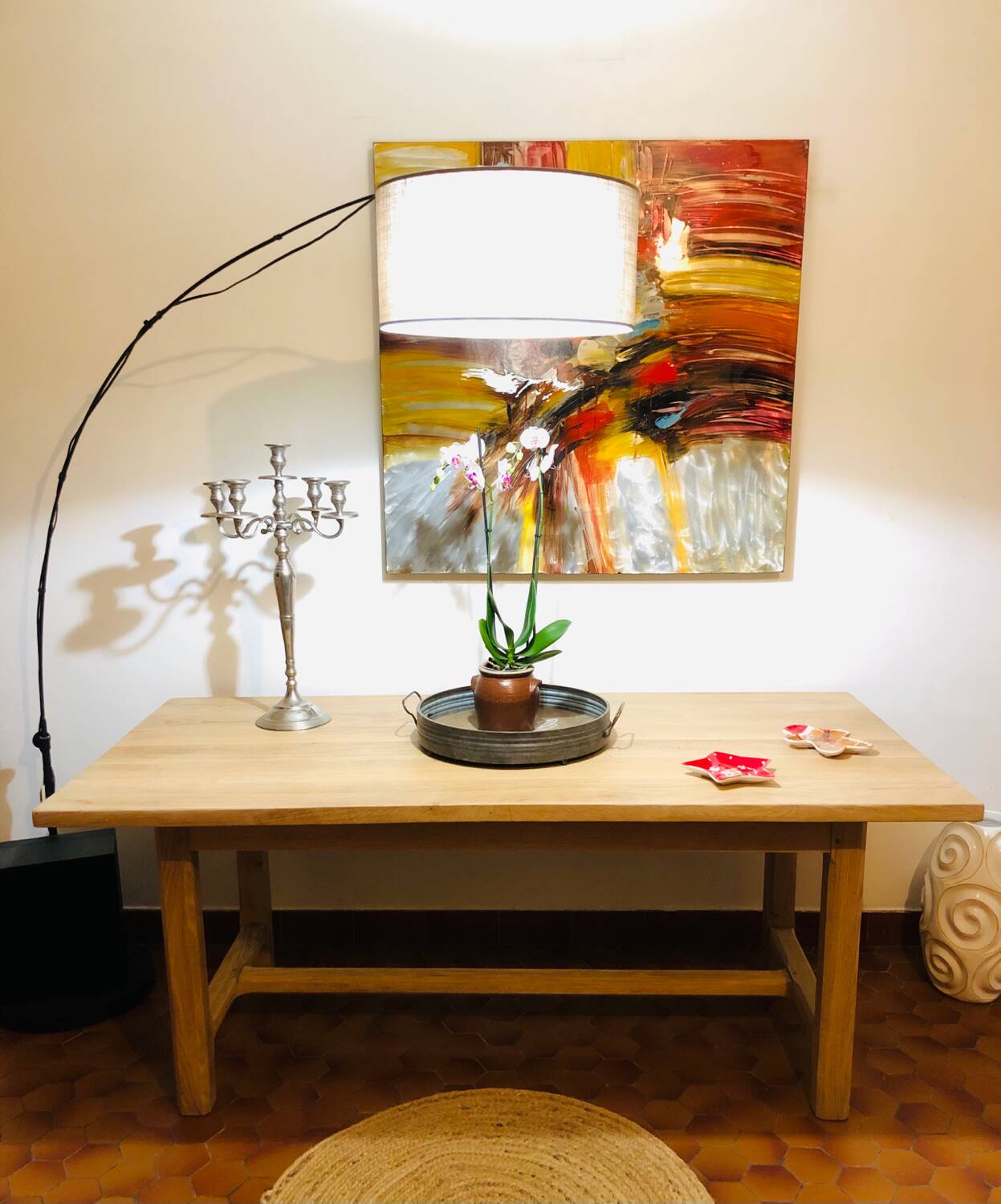 Solid oak farmhouse table