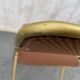 Chaise pliante dorée lafuma velours damier  60/70’s