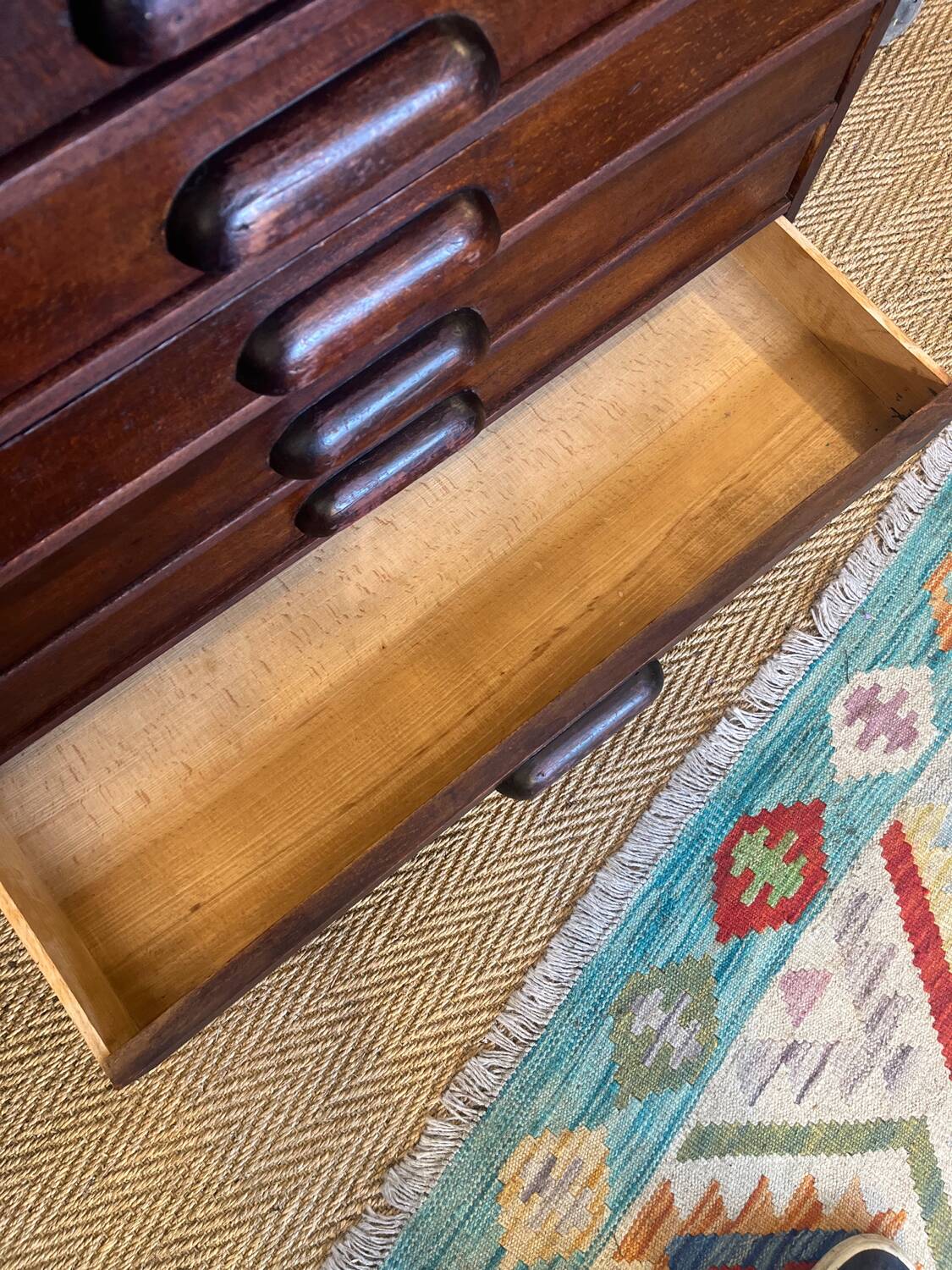 Vintage wooden architect's professional furniture