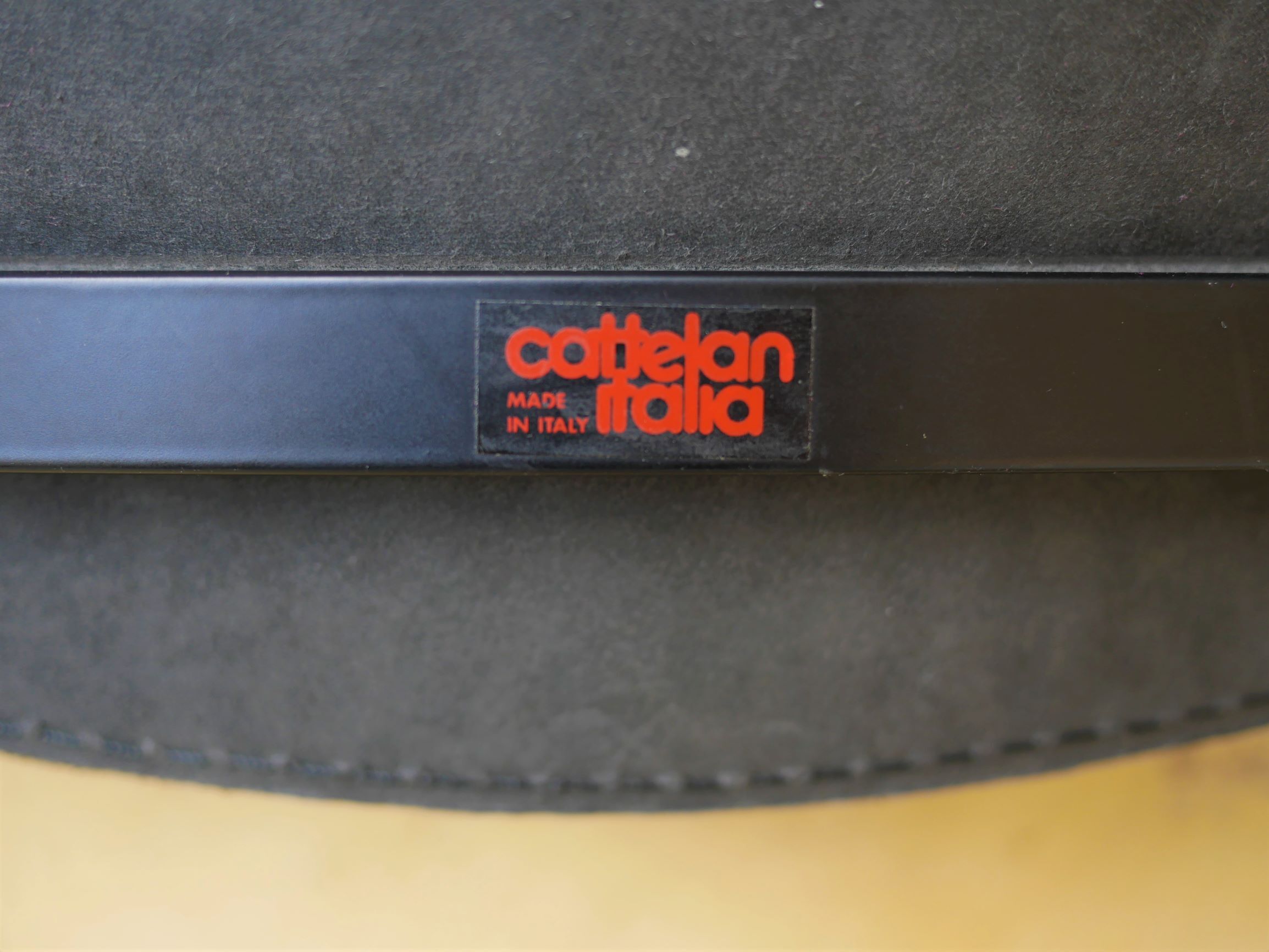 Chair by Cattelan Italia folding vintage leather and metal