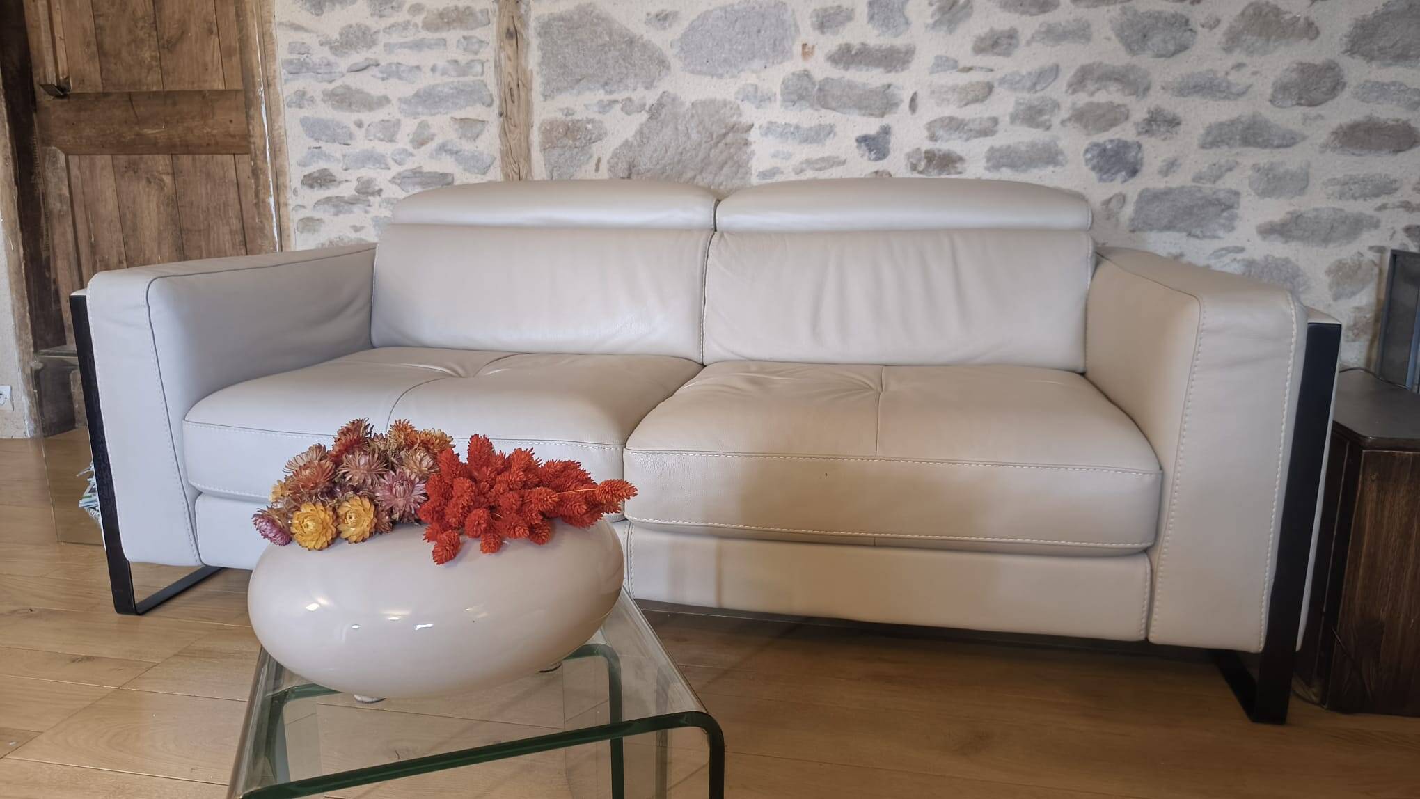 Leather sofa - Maison XXL