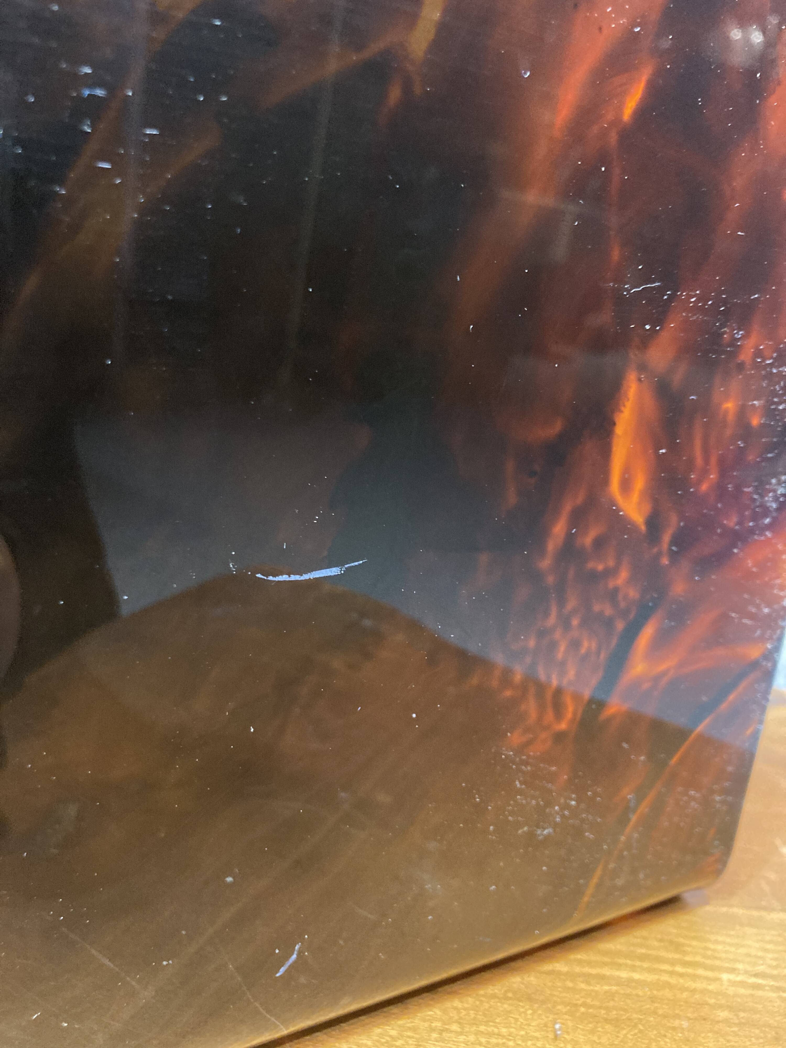 Brown plastic magazine holder with handle