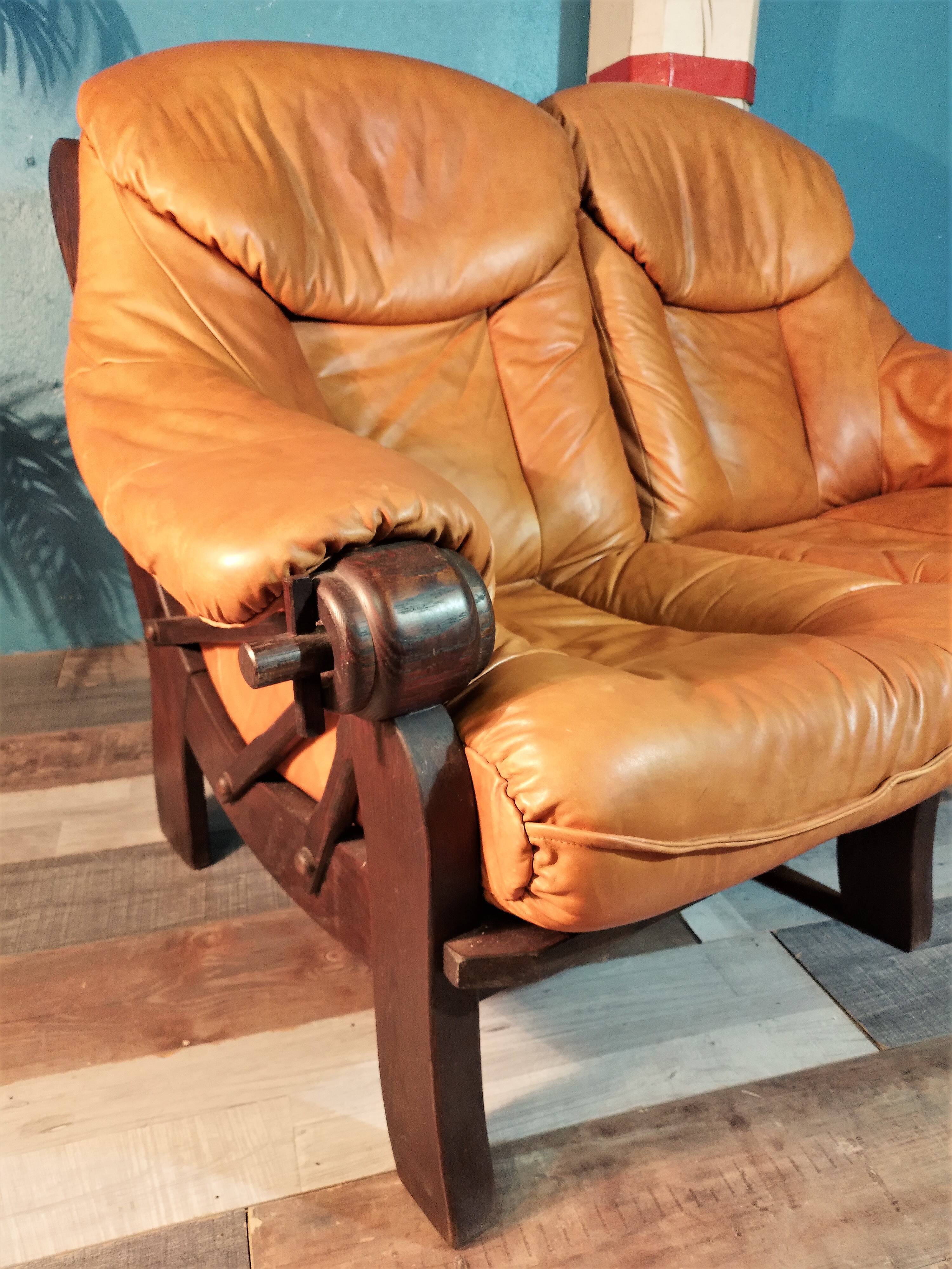 Canapé cuir 1970s