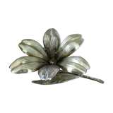 Fleur cendrier laiton