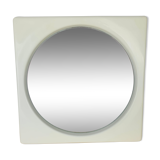 Mirror space age square plastic white 44 x 44 cm