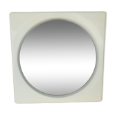 Miroir space age carré plastique blanc 44 x 44 cm