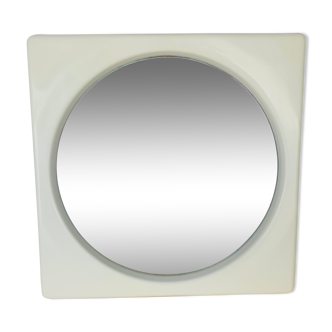 Miroir space age carré plastique blanc 44 x 44 cm