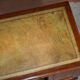 Antique Hardwood Desk with Leather Top and Slanted Drawer