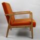 Fauteuil vintage Orange Velvet années 1970