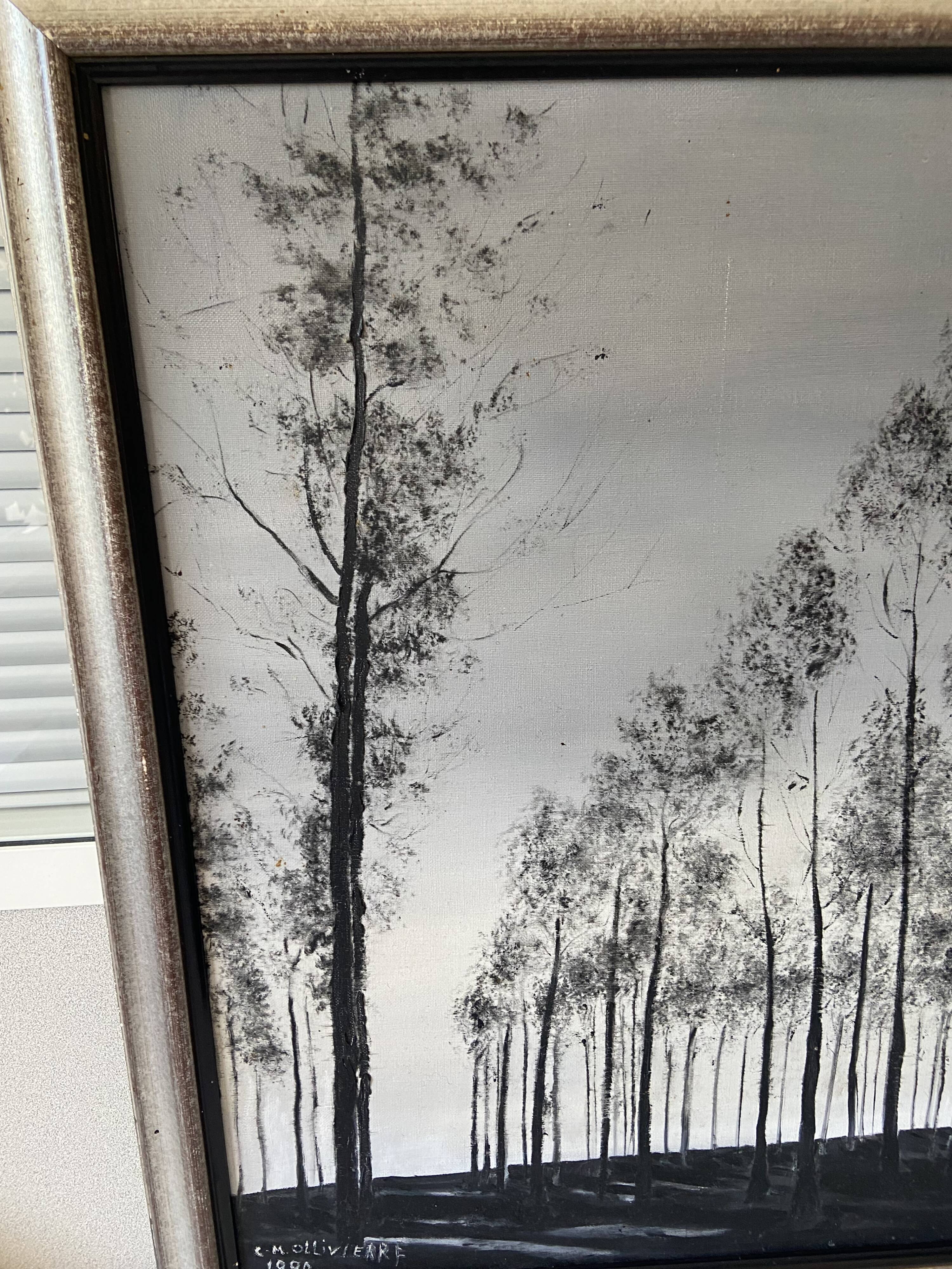 Framed Oil Painting on Canvas by Artist Painter C. M. Ollivierre