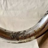 Vintage stepladder in Formica, wood and chromed metal