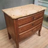 Louis XV style marquetry chest of drawers from the 29th century