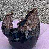 Vintage and numbered glazed ceramic decanter